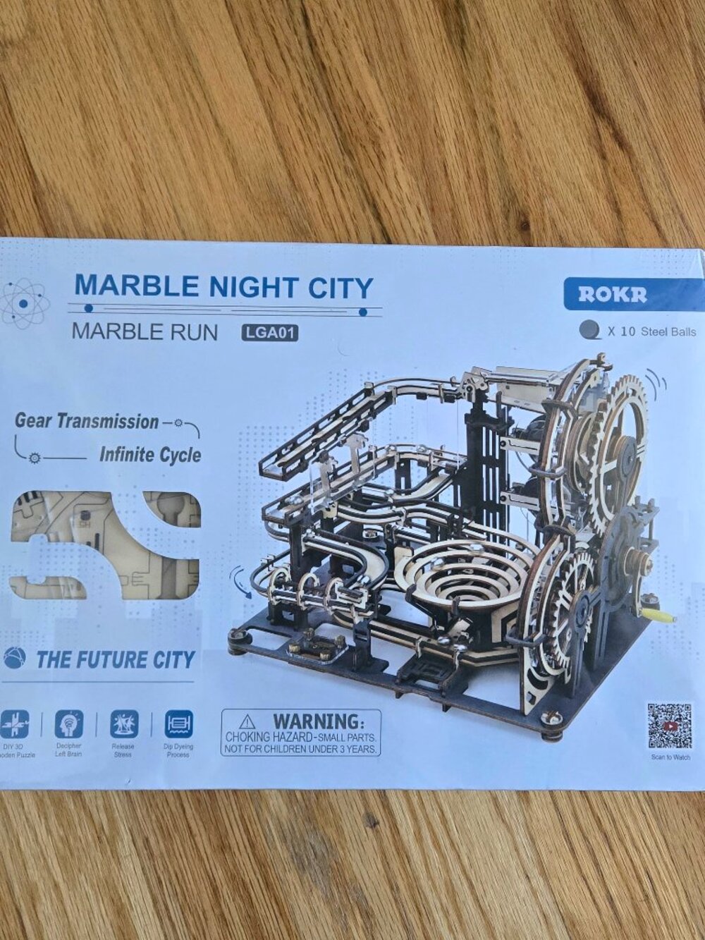 NIB - ROKR 3D Wooden Puzzles for Adults Marble Run Model Building Kit(LGA01)